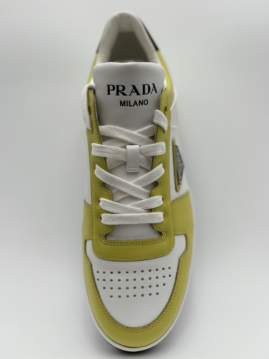Size 8 UK (9 US) - Prada Downtown Low Leather ' Bianco Cedro ' | WORN ONCE!