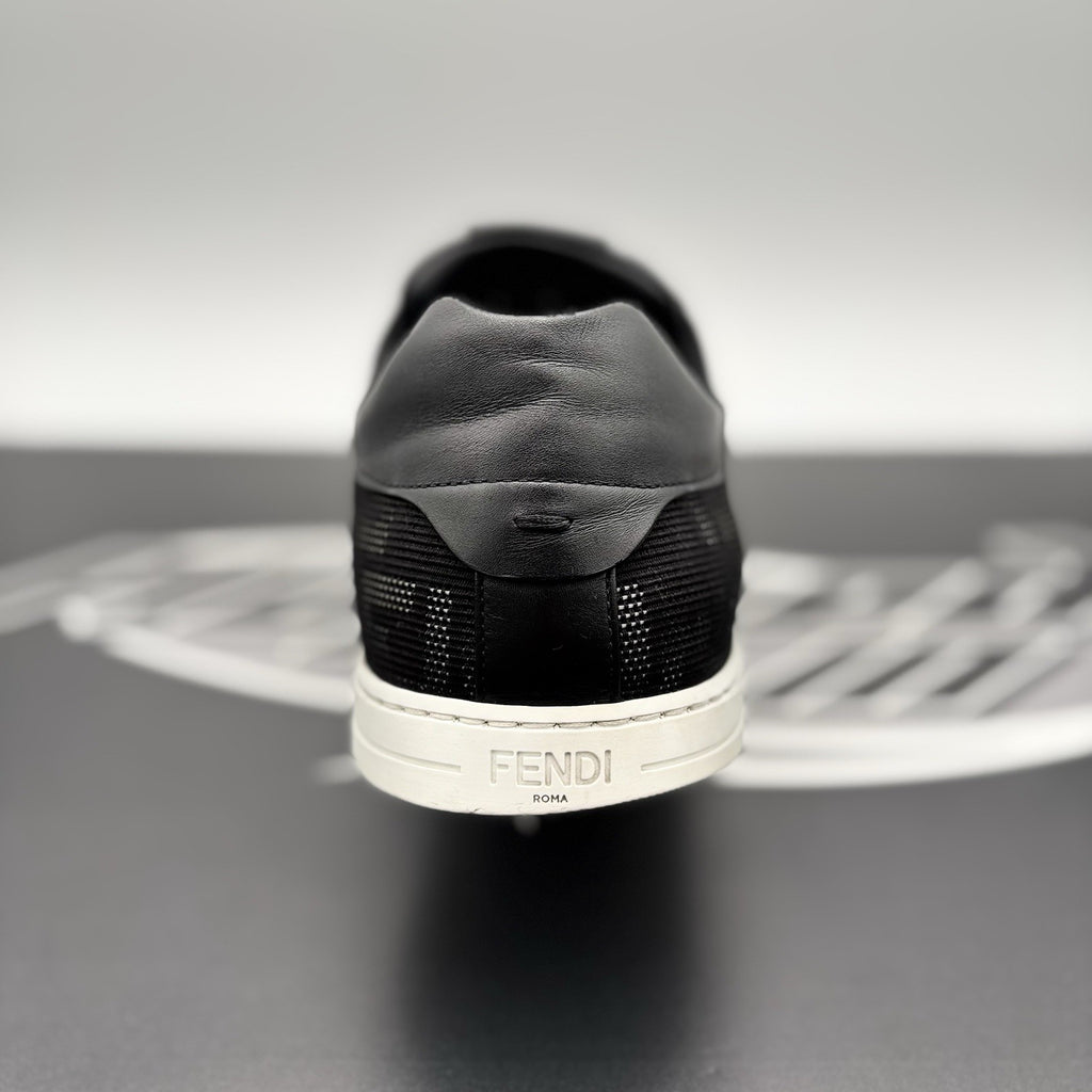 Size 12 UK (13 US) - Fendi FF Flash Logo Low ‘ Monogram Black ‘