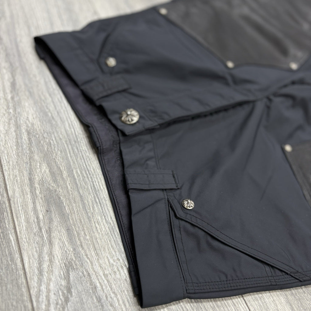 Size 30 - Chrome Hearts Leather Knee Carpenter Pants ' Black ' | WORN 1-3X