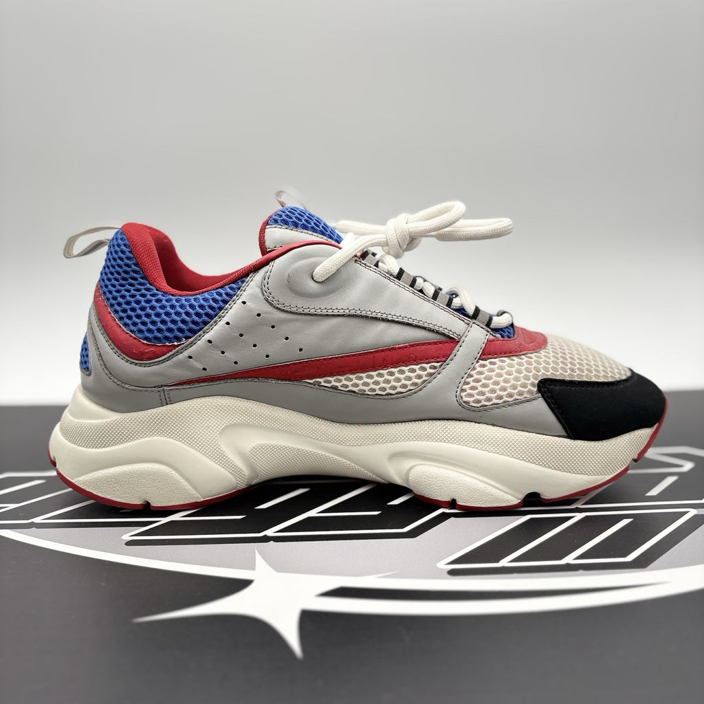 Size 44 (US 11) - Dior B22 Sneaker ‘ Gray, Red, Blue ‘ | GREAT CONDITION!