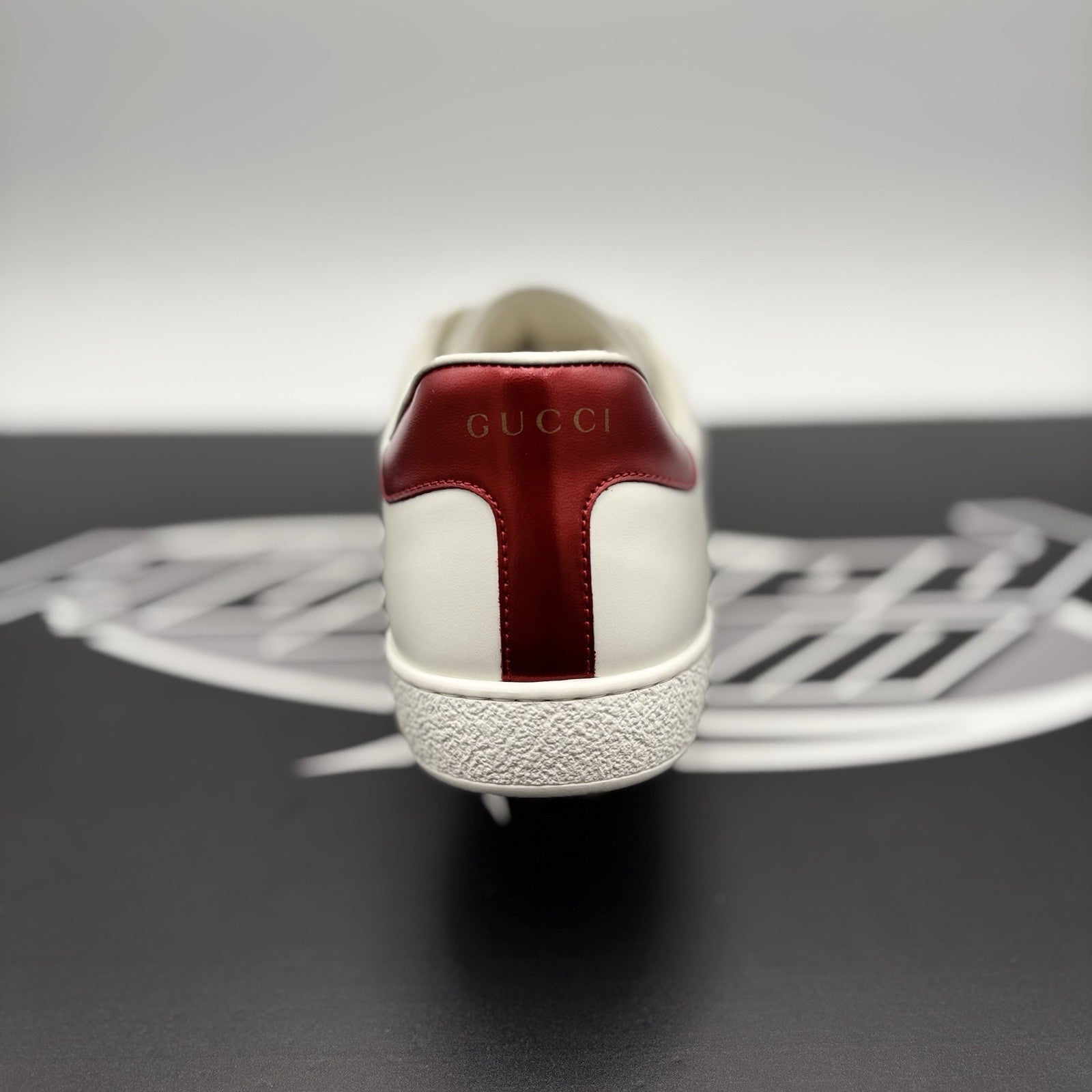 Size 8.5 G (9 US)- Gucci Ace Leather  With Strap ‘ White ’ | NEW!