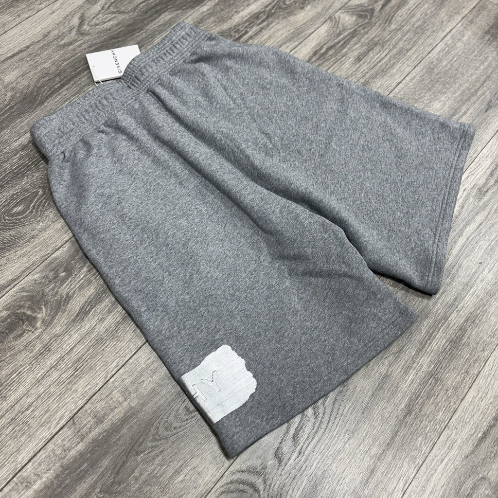 Size Medium - Givenchy Latex Band Shorts ' Light Grey Melange ' | NEW!