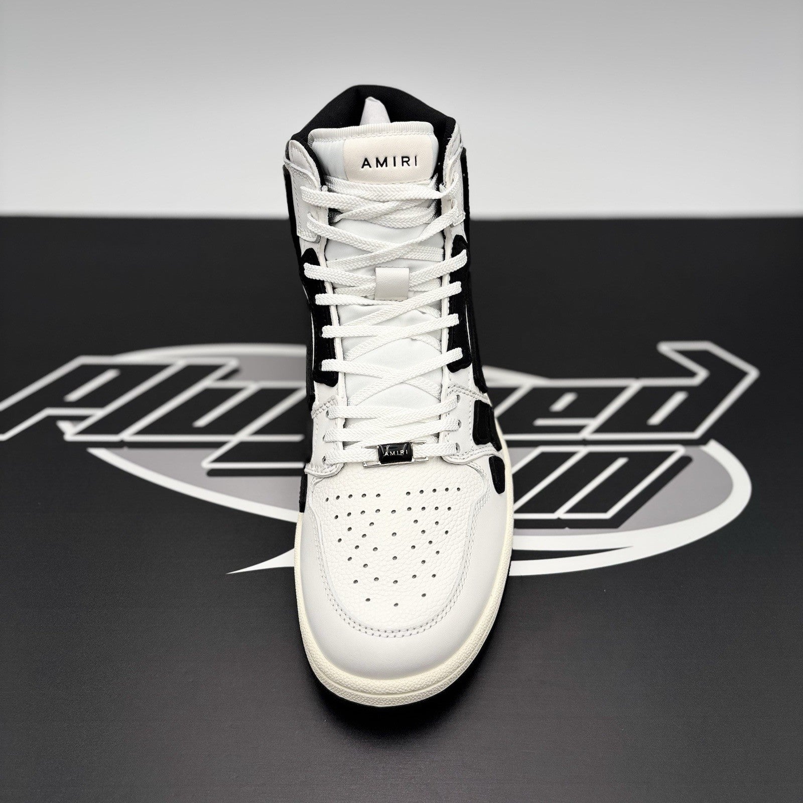 Size 42 (US 9) - Amiri Skel High Top Sneakers ' Black, White ' | NEW!