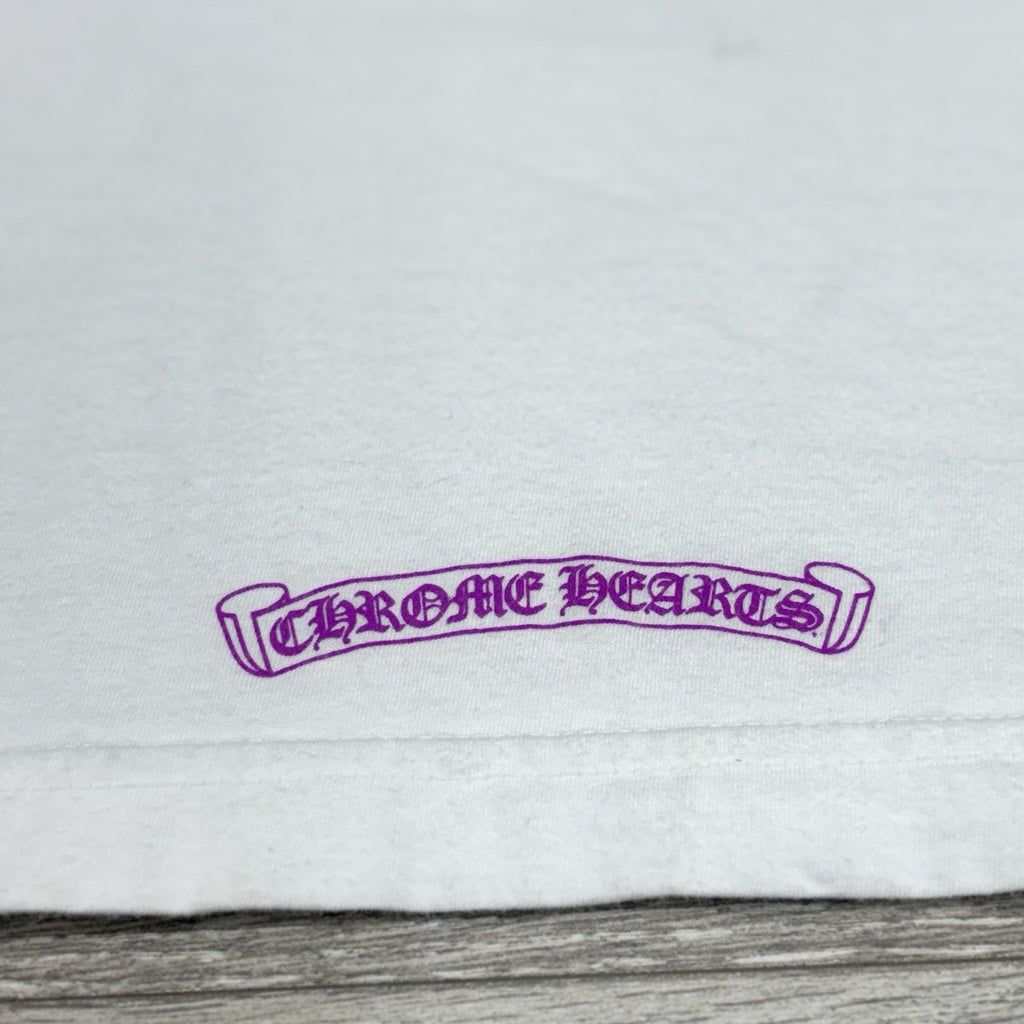 Size XL - Chrome Hearts Collar Print T-Shirt ' White Purple ' | WORN 1-3x