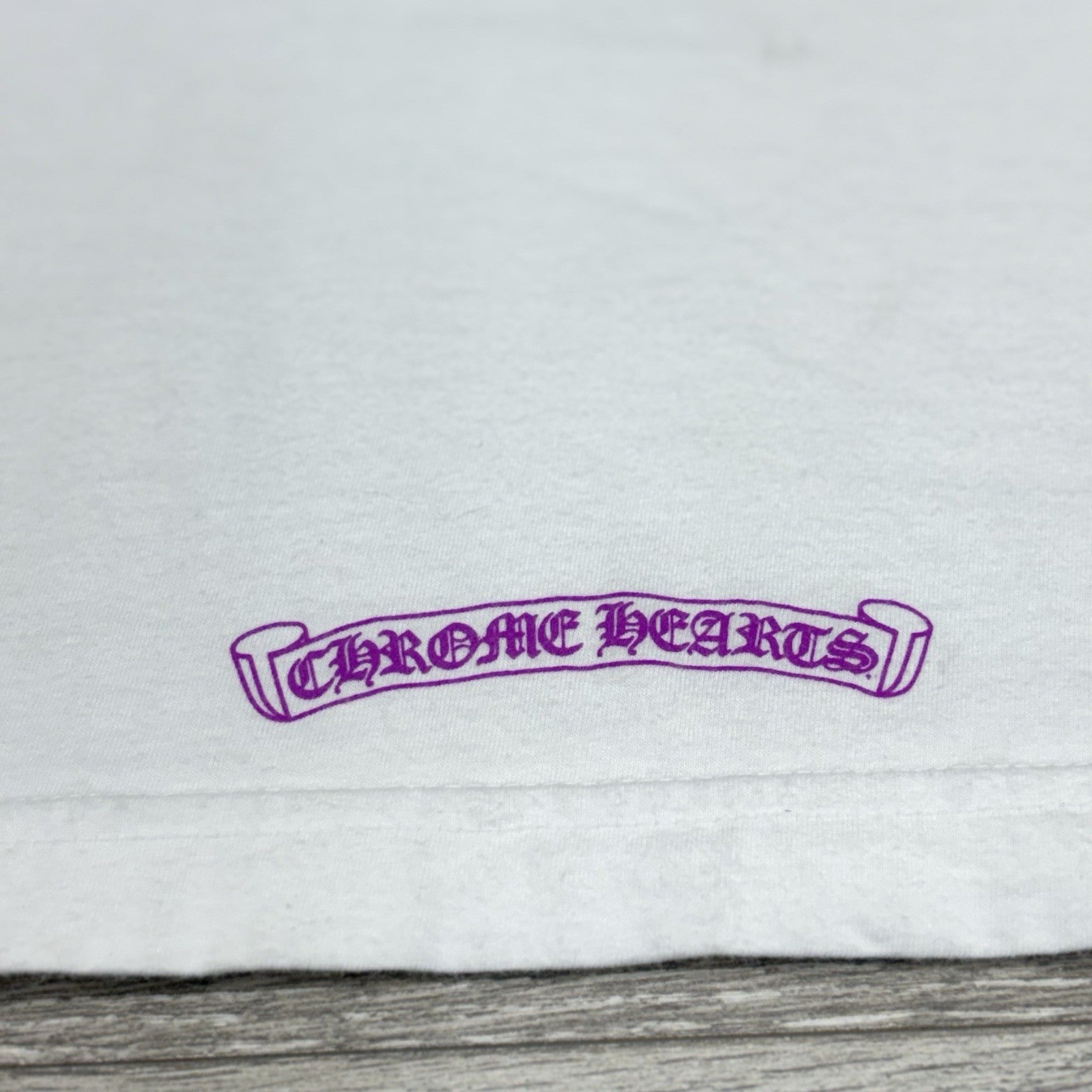 Size XL - Chrome Hearts Collar Print T-Shirt ' White Purple ' | WORN 1-3x