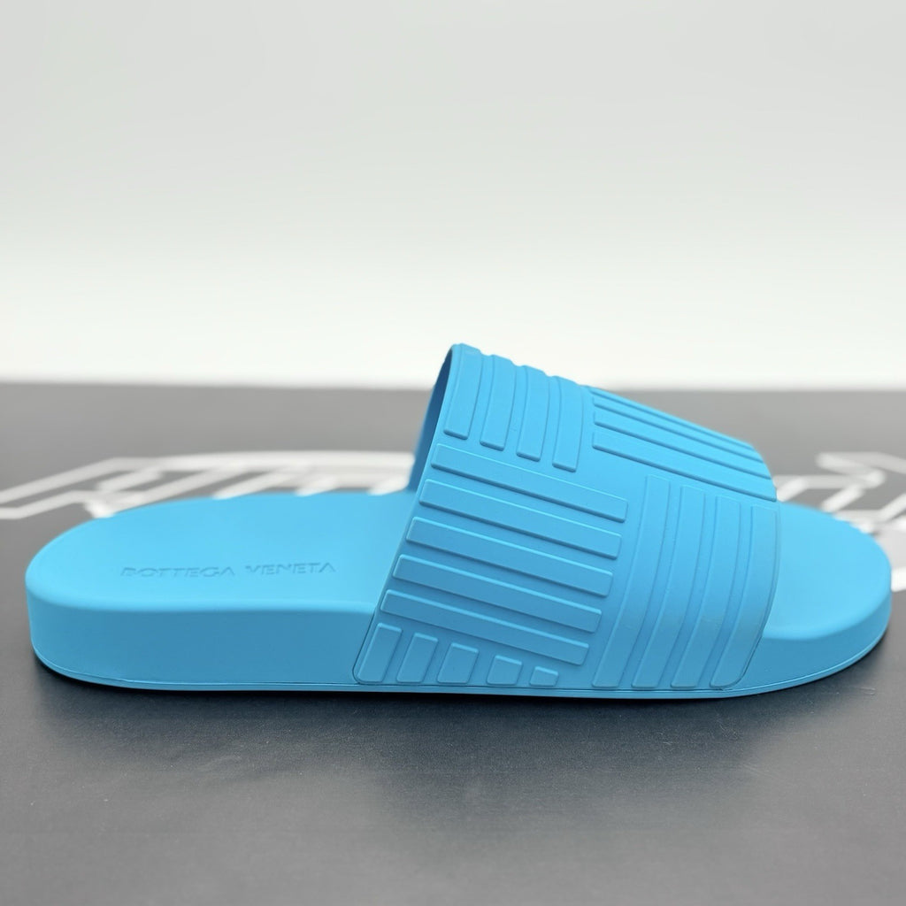 Size 46 (13 US) - Bottega Veneta Rubber Slides ' Blue ' | NEW!