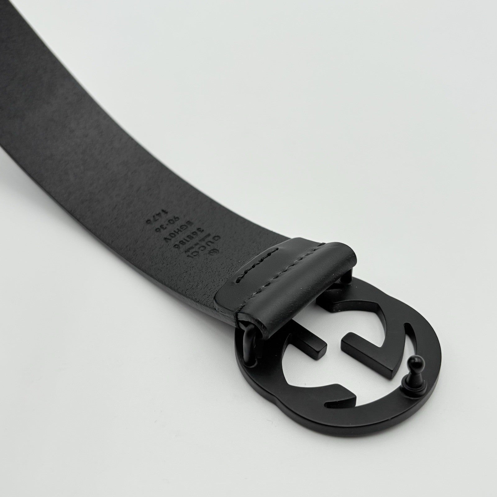 Gucci Belt GG Leather Interlocking Buckle ' Black ' | ONLY WORN 1-3x !