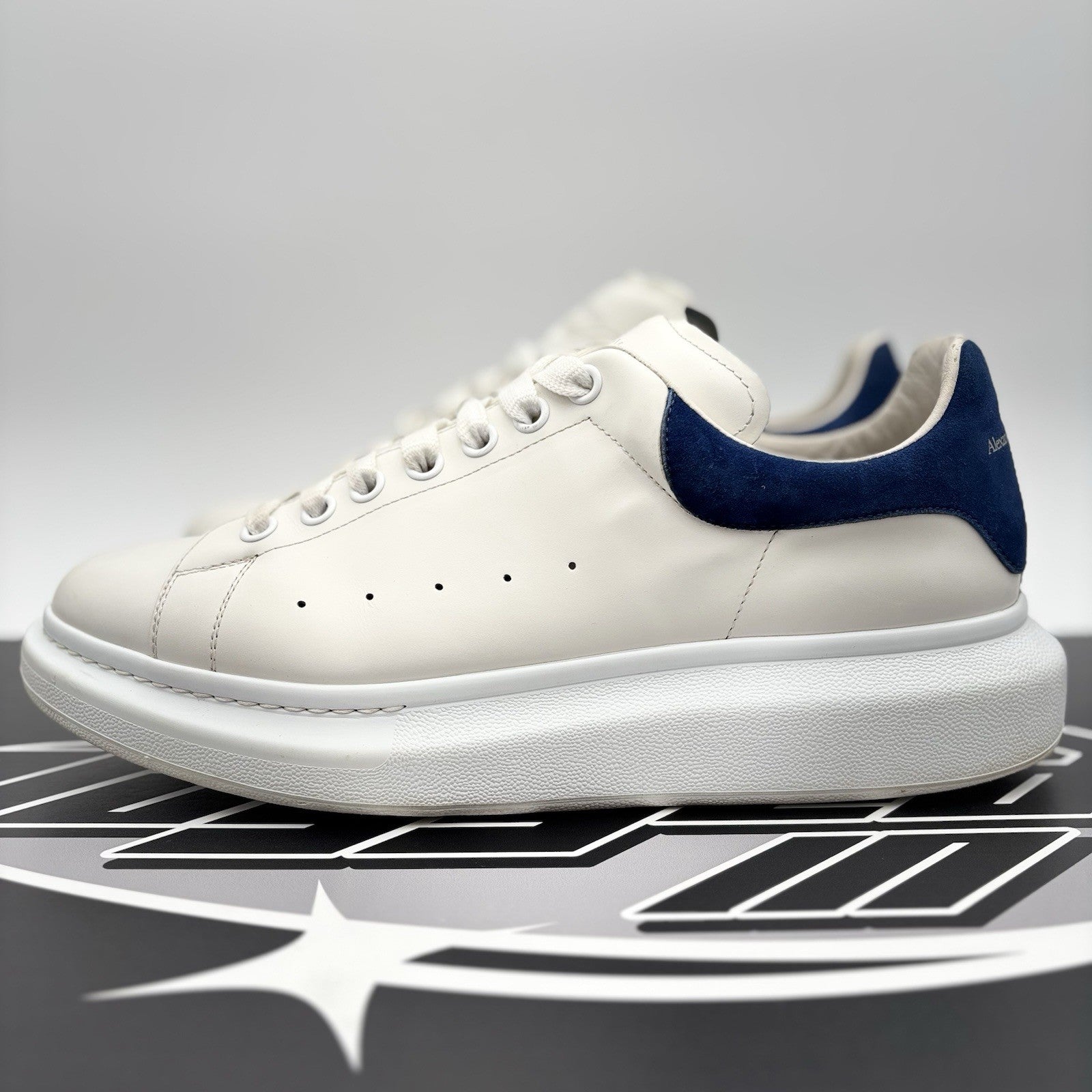 Size 45 (12 US) - Alexander McQueen Oversized ' White, Blue ' | GREAT CONDITION!