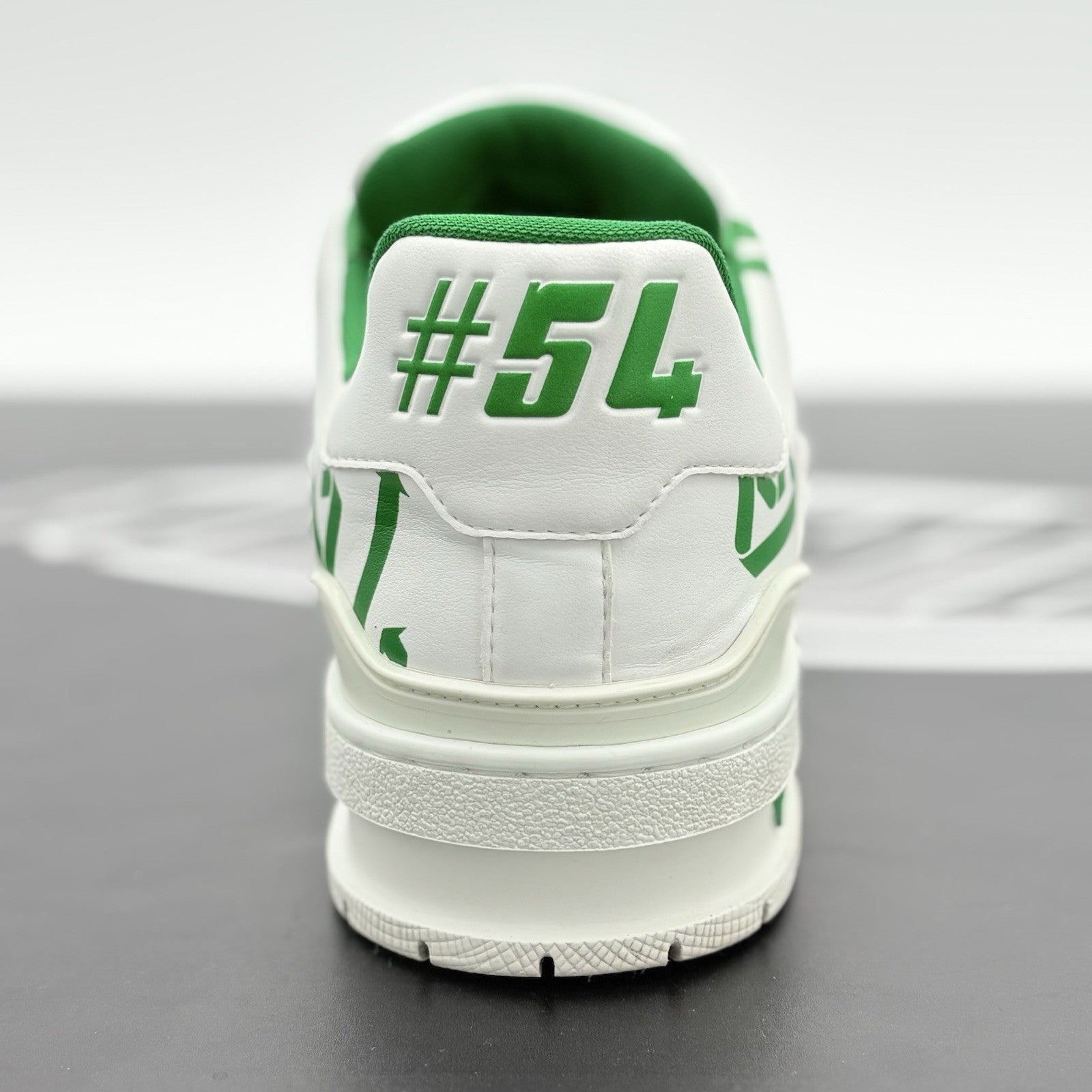 Size 6.5 LV (7.5-8 US) Louis Vuitton Trainer ' White Green Recycled ' | CLEAN!