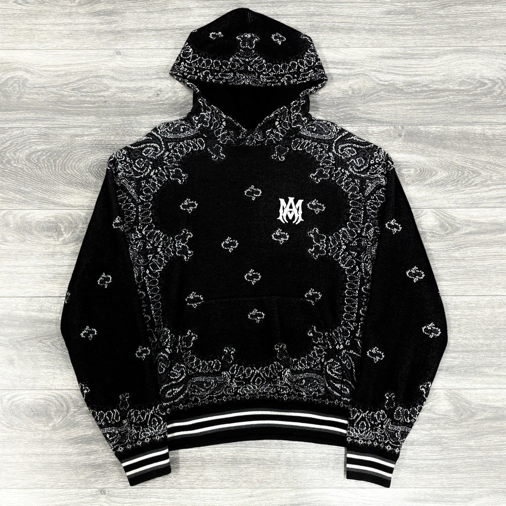 Size L - Amiri Bandana Basketball Hoodie ' Black ' | GREAT CONDITION!