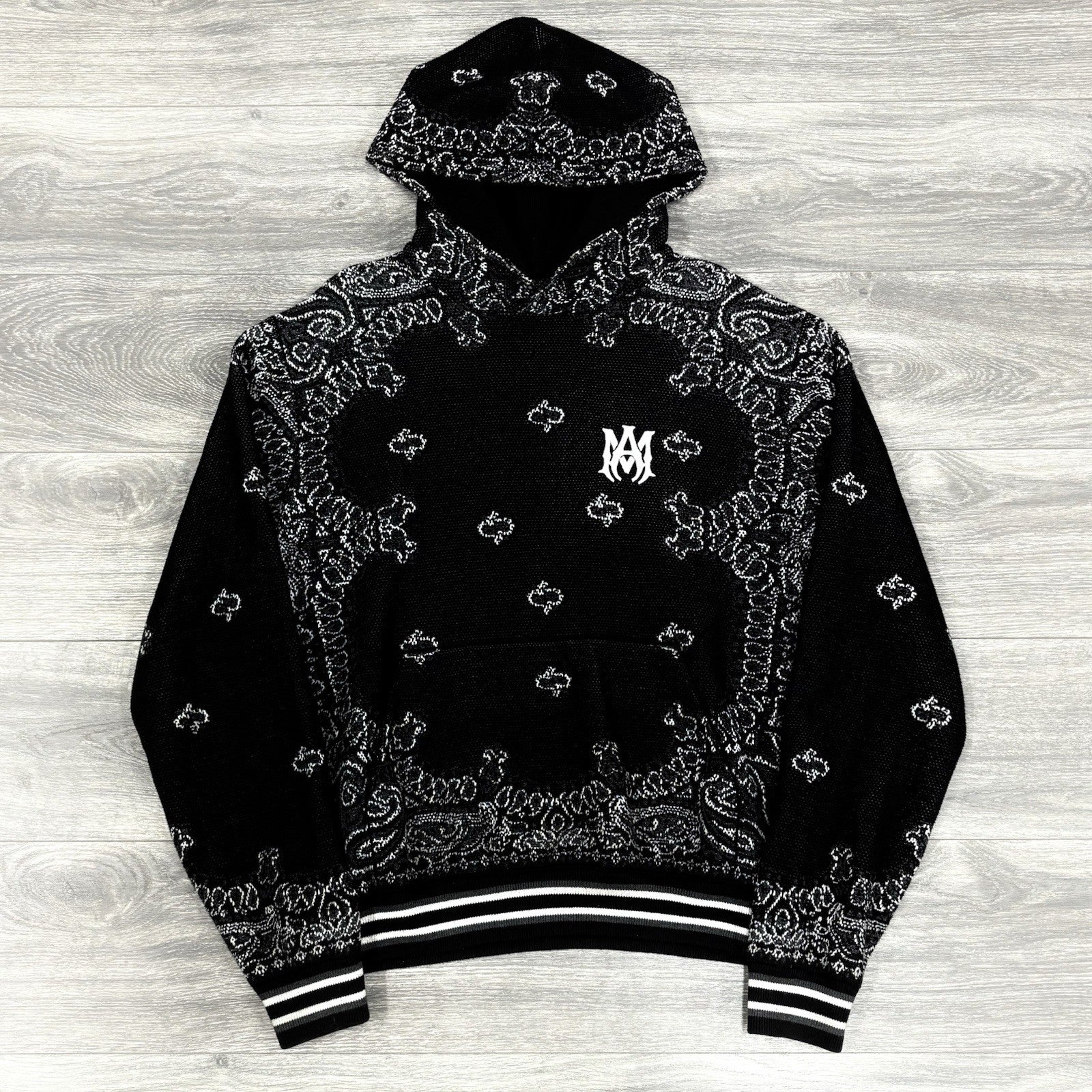Size L - Amiri Bandana Basketball Hoodie ' Black ' | GREAT CONDITION!