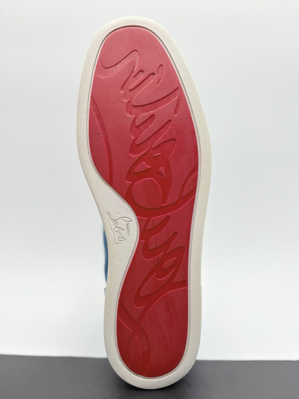 Size 43.5 (10.5 US) -Christian Louboutin High ' Blue White’ | GOOD CONDITION!