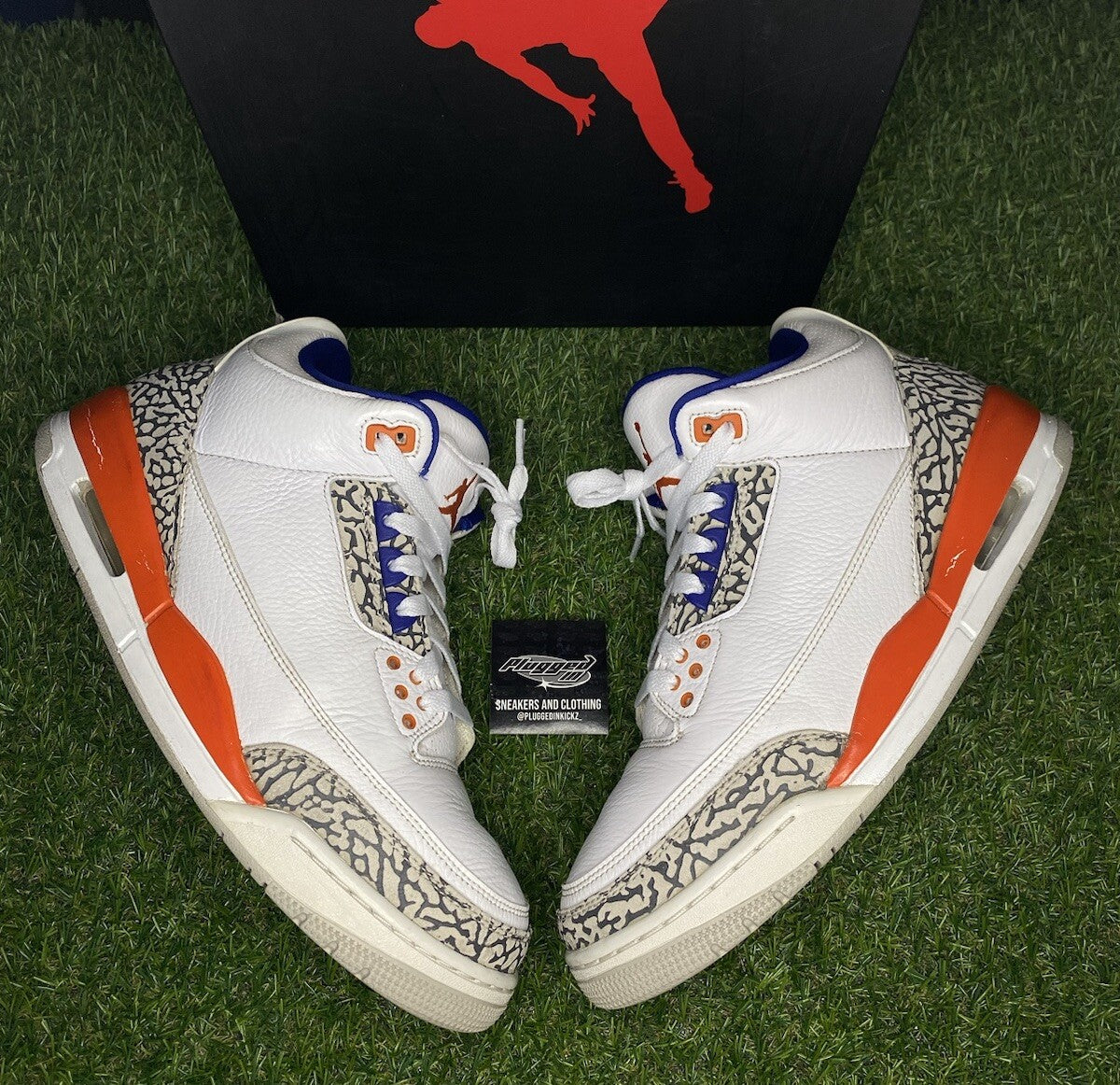 Size 10.5 - Air Jordan 3 Retro Knicks ‘ White, Orange ‘ | GOOD CONDITION!