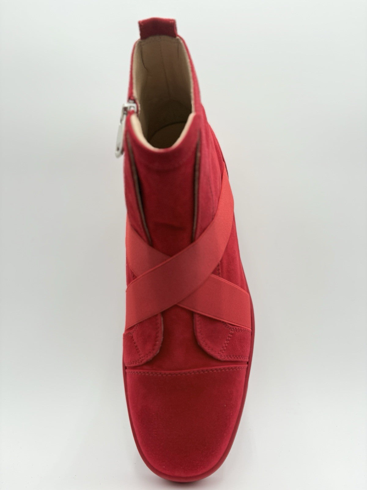 Size 45.5 (12.5 US) - Christian Louboutin Suede Cross Strap ' Red ' | BRAND NEW!