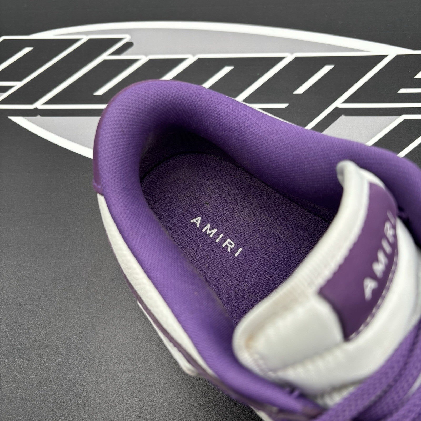 Size 43 (10 US) - Amiri Bandana Skel Low Top ' White, Purple ' | GREAT COND!