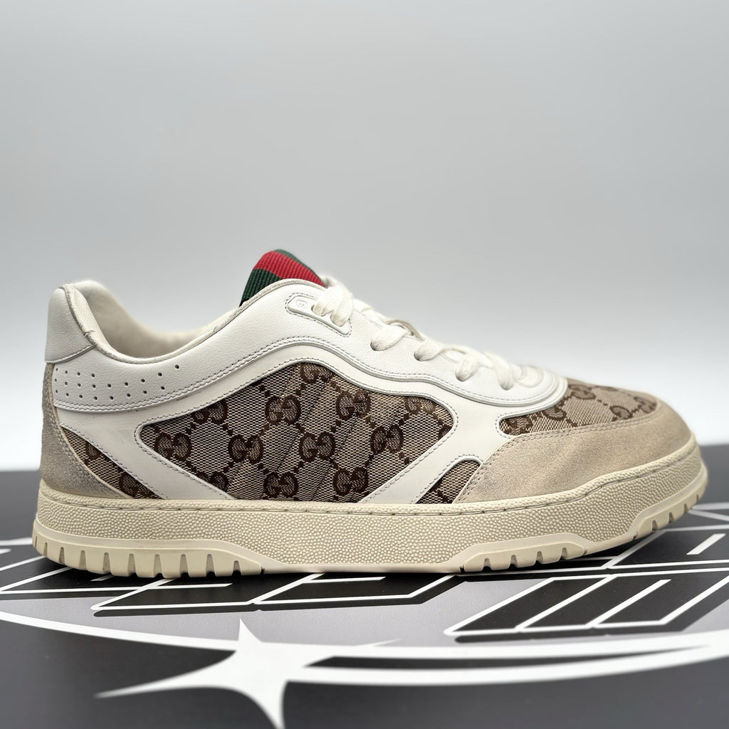 Size 11 G (12 US) - Gucci Re-Web Sneakers GG ‘ White, Beige ‘ | GOOD CONDITION!