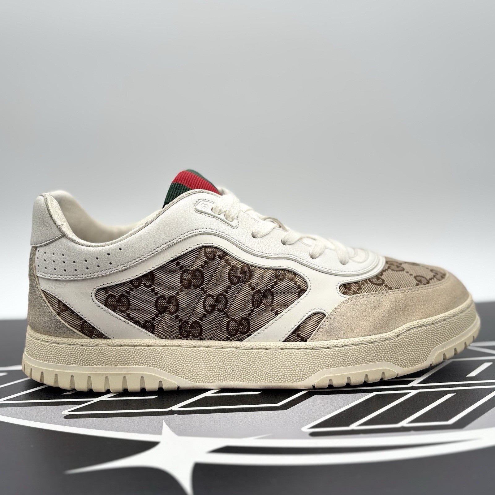 Size 11 G (12 US) - Gucci Re-Web Sneakers GG ‘ White, Beige ‘ | GOOD CONDITION!