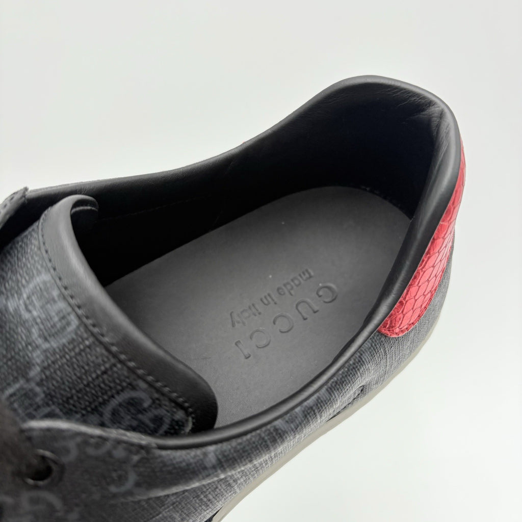 Size 8.5 G (9 US) Gucci Ace GG Supreme ' Black Grey ' | GREAT CONDITION!