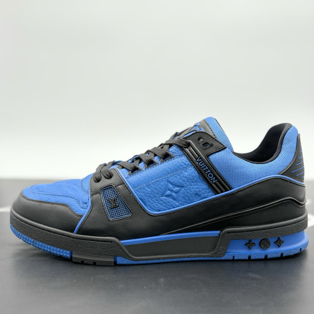 Size 11 LV (12-12.5 US) Louis Vuitton Trainer ' Black Blue ' | GREAT CONDITION!