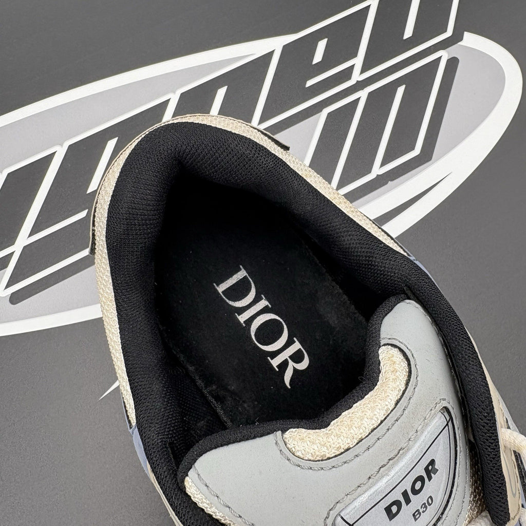 Size 44 (11 US) - Dior B30 Reflective Sneaker ' White Beige Blue ' | SUPER CLEAN