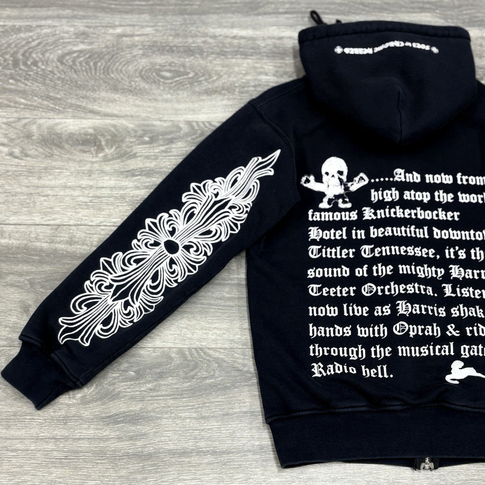 Size S - Chrome Hearts Thermal Foti Zip Up Hoodie ' Black ' | SUPER CLEAN!
