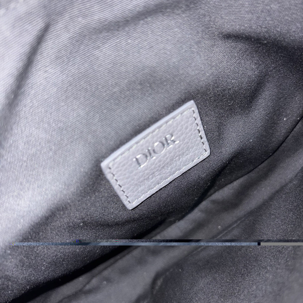 Christian Dior Ruthenium Oblique Saddle Bag ' Grey ' | SUPER CLEAN!