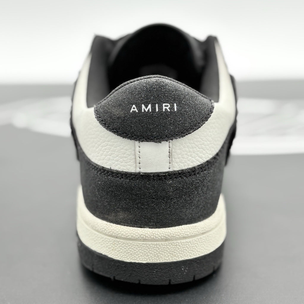 Size 46 (13 US) Amiri Skel Low Top Shimmer Sneaker ' Black '