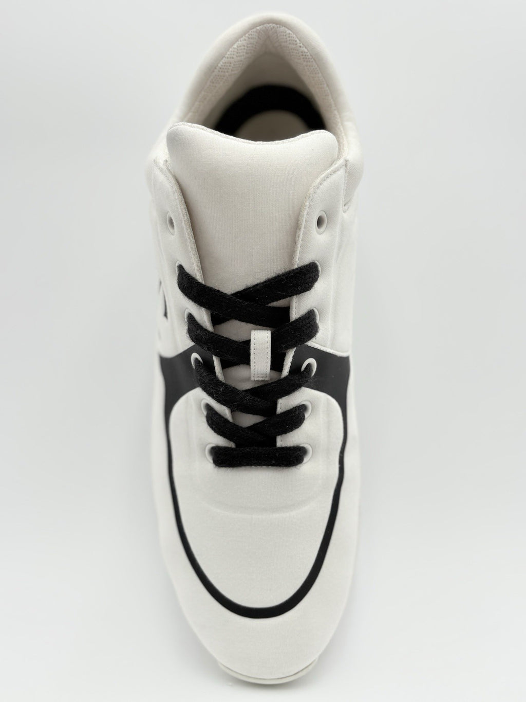 Size 45 (12 US) Chanel Nylon & Suede Low Top ' White Black ' | SUPER CLEAN!