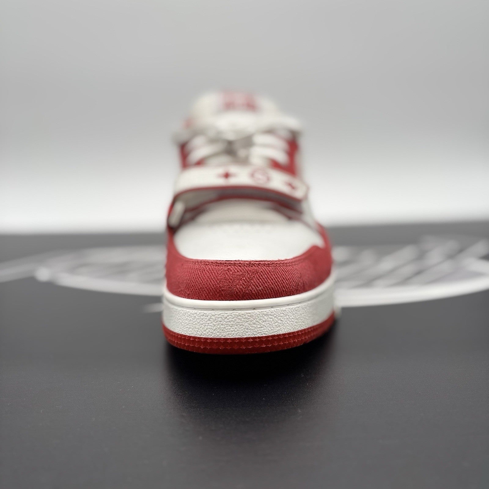 Size 9 LV (10-10.5 US) Louis Vuitton Trainer Strap ' Red, White ' | SUPER CLEAN!