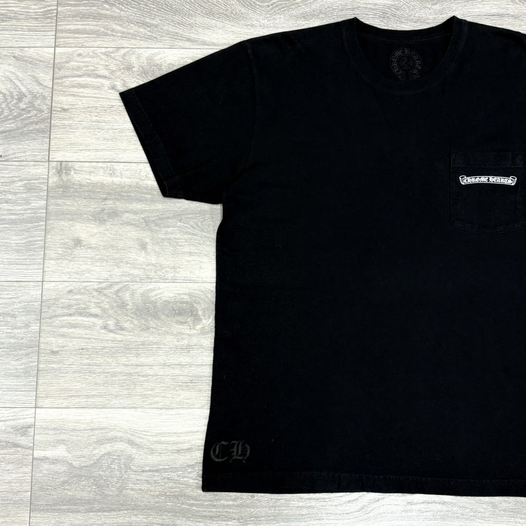 Size XL - Chrome Hearts Scroll Logo T- Shirt ' Black ' | EXCELLENT!