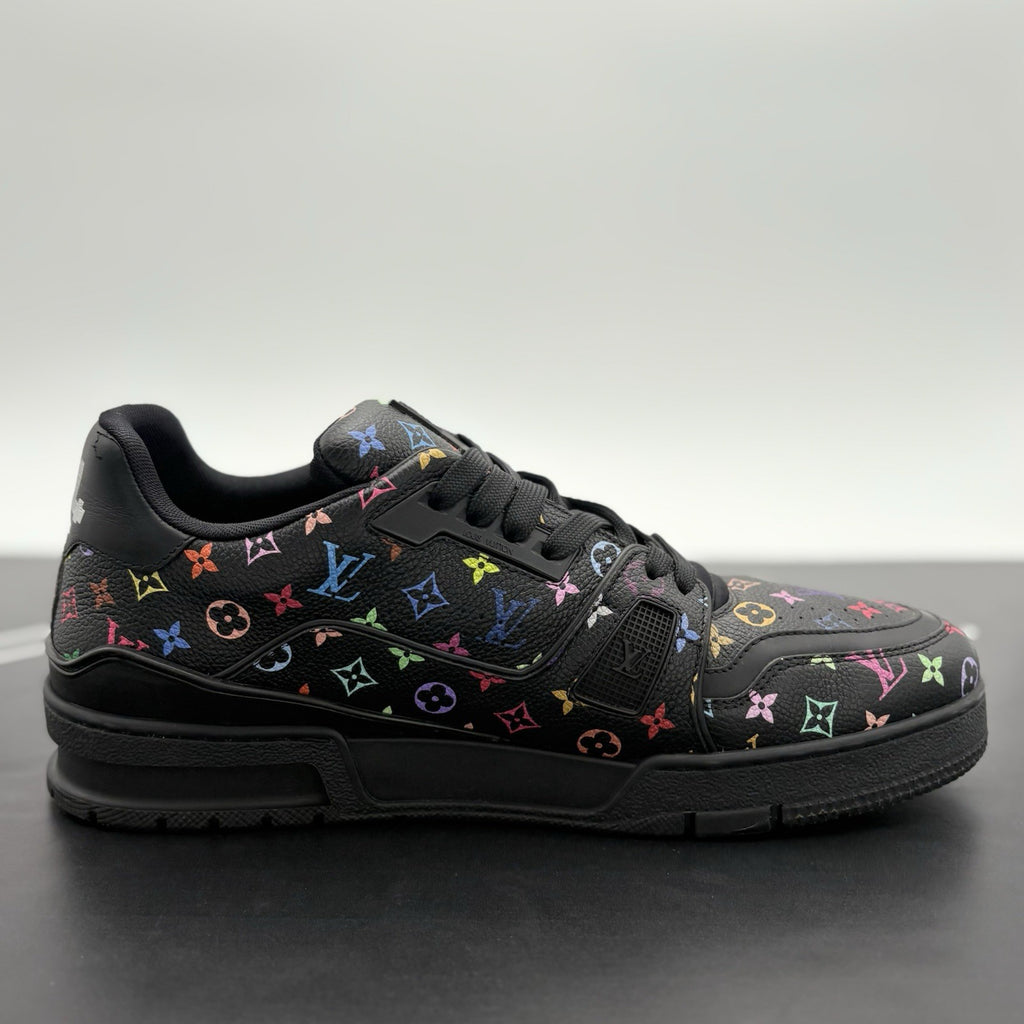 Size 8 LV (9-9.5 US) Louis Vuitton X Murakami Trainer ' Black ' | SUPER CLEAN