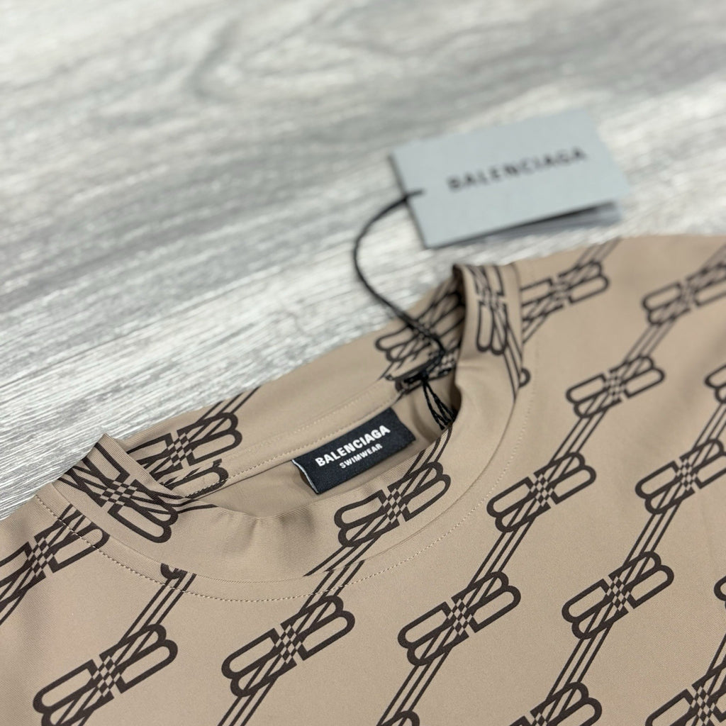Size S - Balenciaga SW Swim T-Shirt ' Beige ' | BRAND NEW!