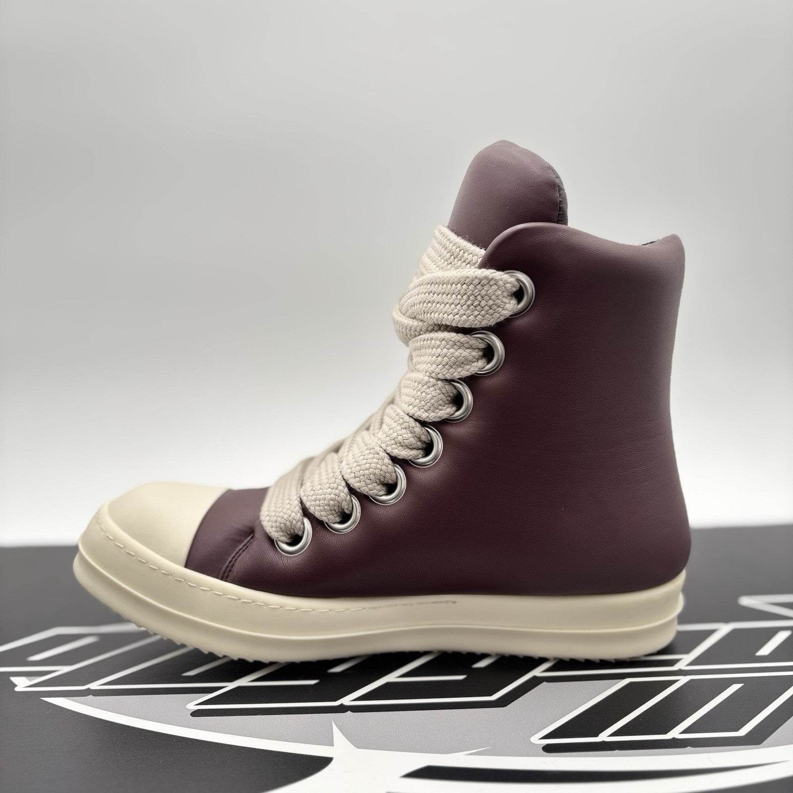 Size 41 (8 US) - Rick Owens Jumbo Lace Padded Ramones ' Amethyst ' | SUPER CLEAN