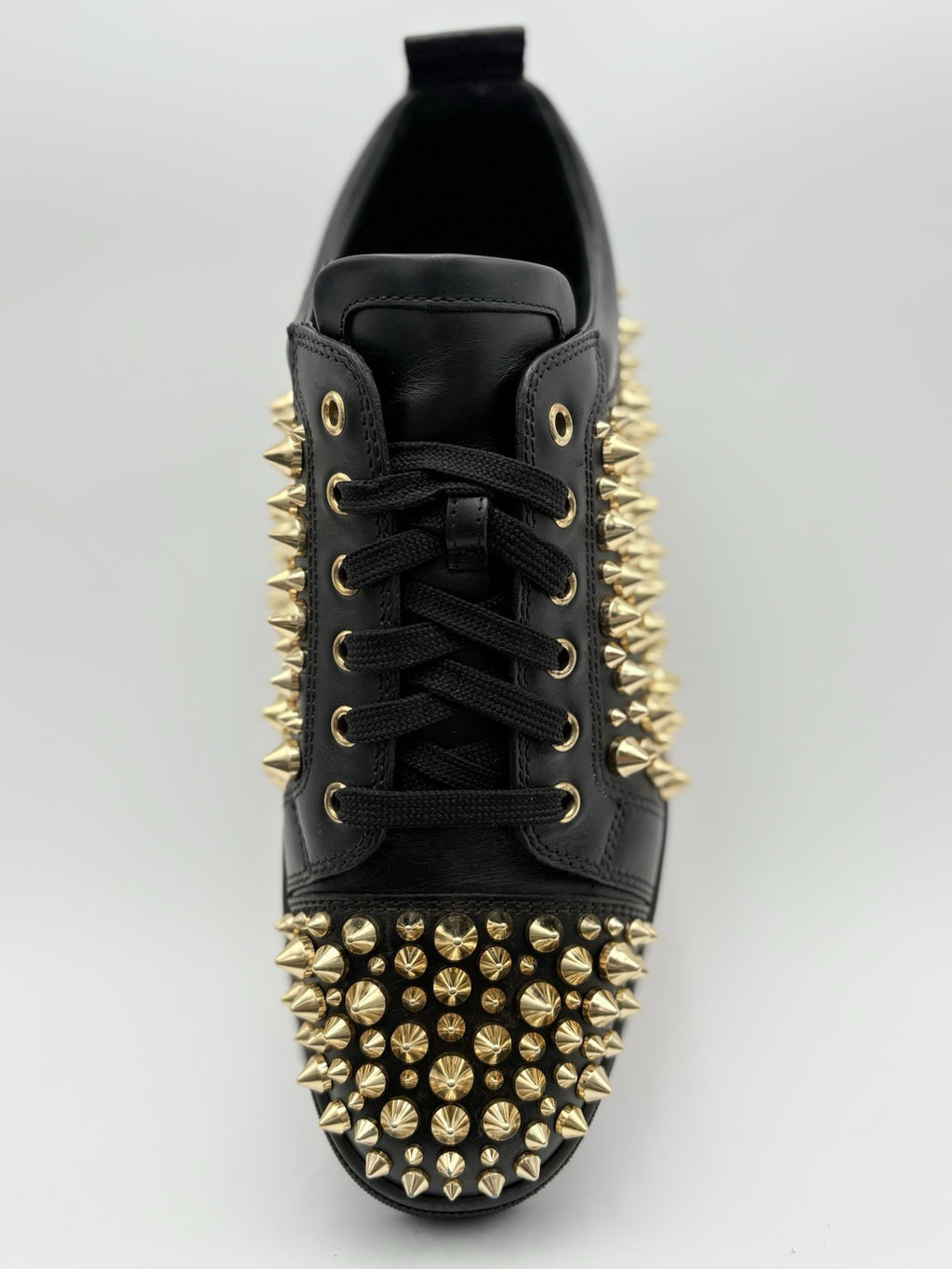 Size 43 (10 US) Christian Louboutin Low Spiked Sneaker  ' Black Gold ' | GOOD!