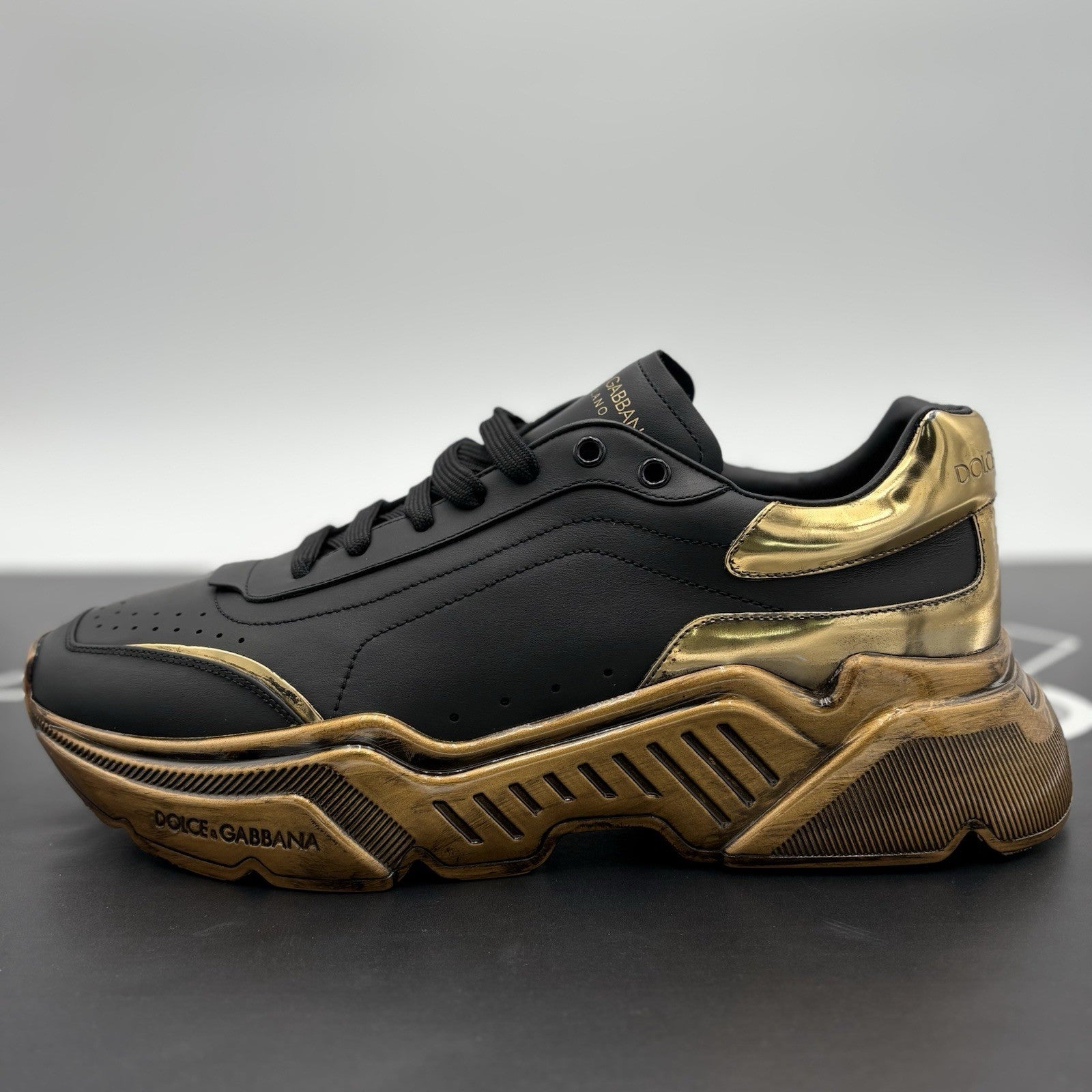 Size 10 UK (11 US) - Dolce Gabbana Daymaster ' Black Gold ' | EXCELLENT COND!