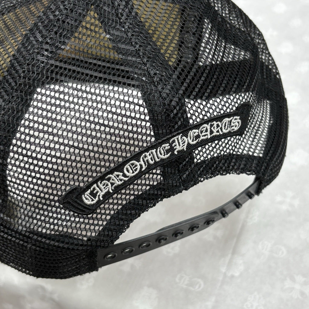 Chrome Hearts Eyechart Trucker Hat ' Black White Red ' | ONLY WORN 1-3x!