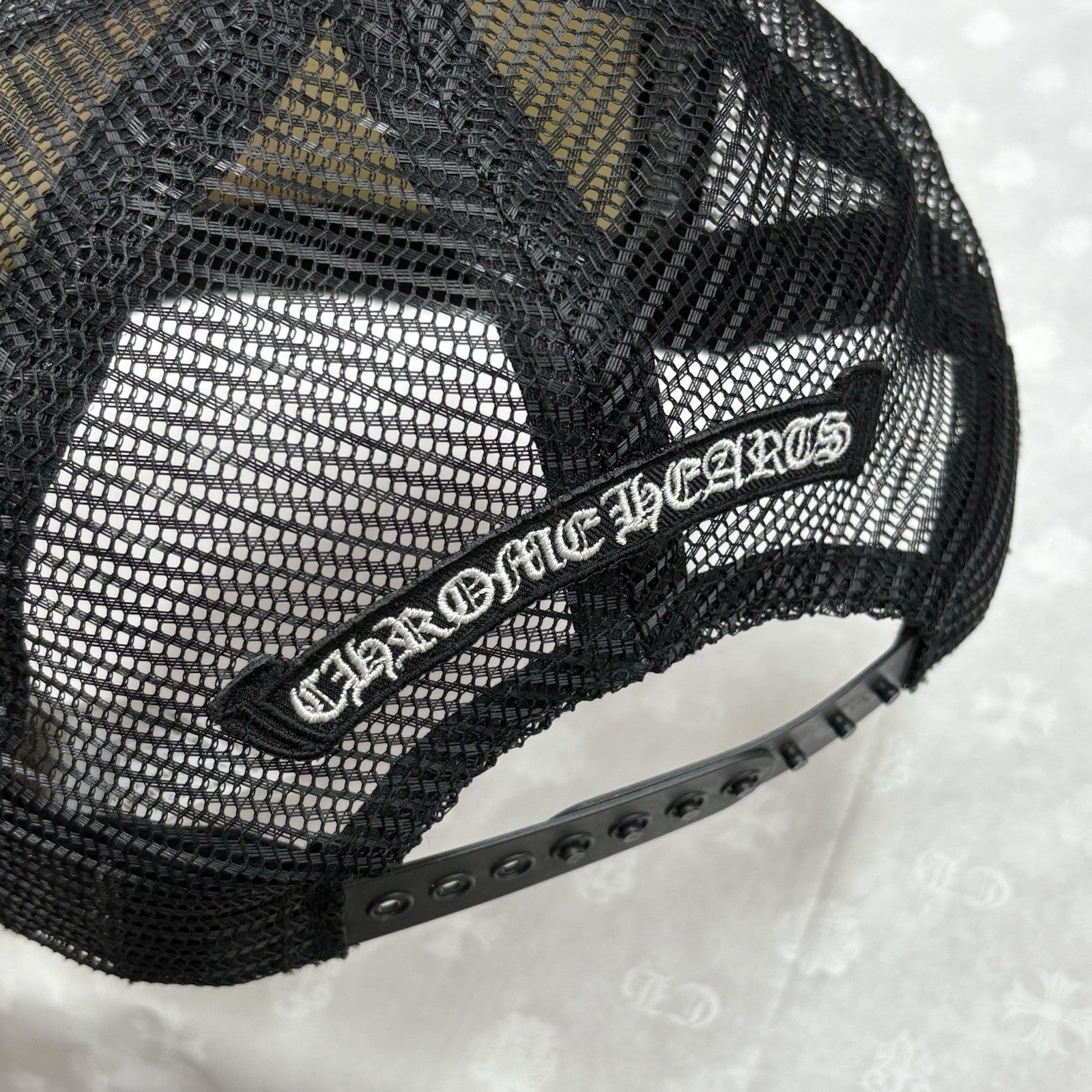 Chrome Hearts Eyechart Trucker Hat ' Black White Red ' | ONLY WORN 1-3x!