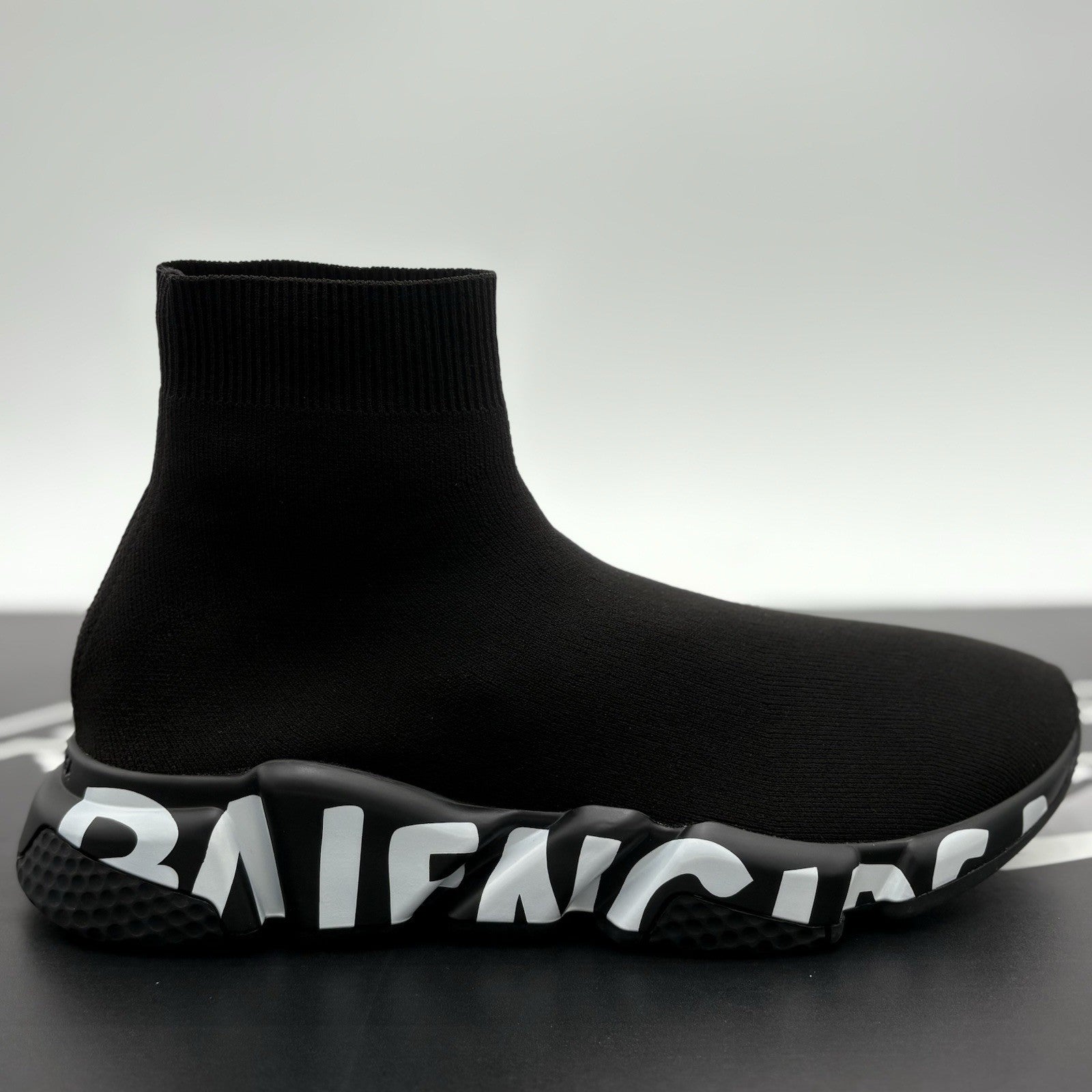 Size 41 (8 US) - Balenciaga Speed Graffiti Trainer  ' Black ' | BRAND NEW