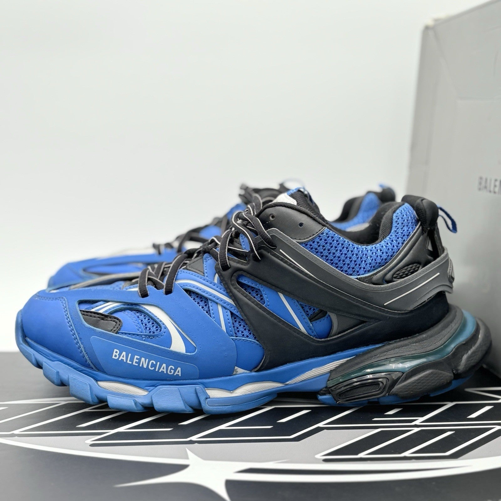 Size 46 (13 US) - Balenciaga Track Sneaker ' Blue Black ' | SUPER CLEAN!