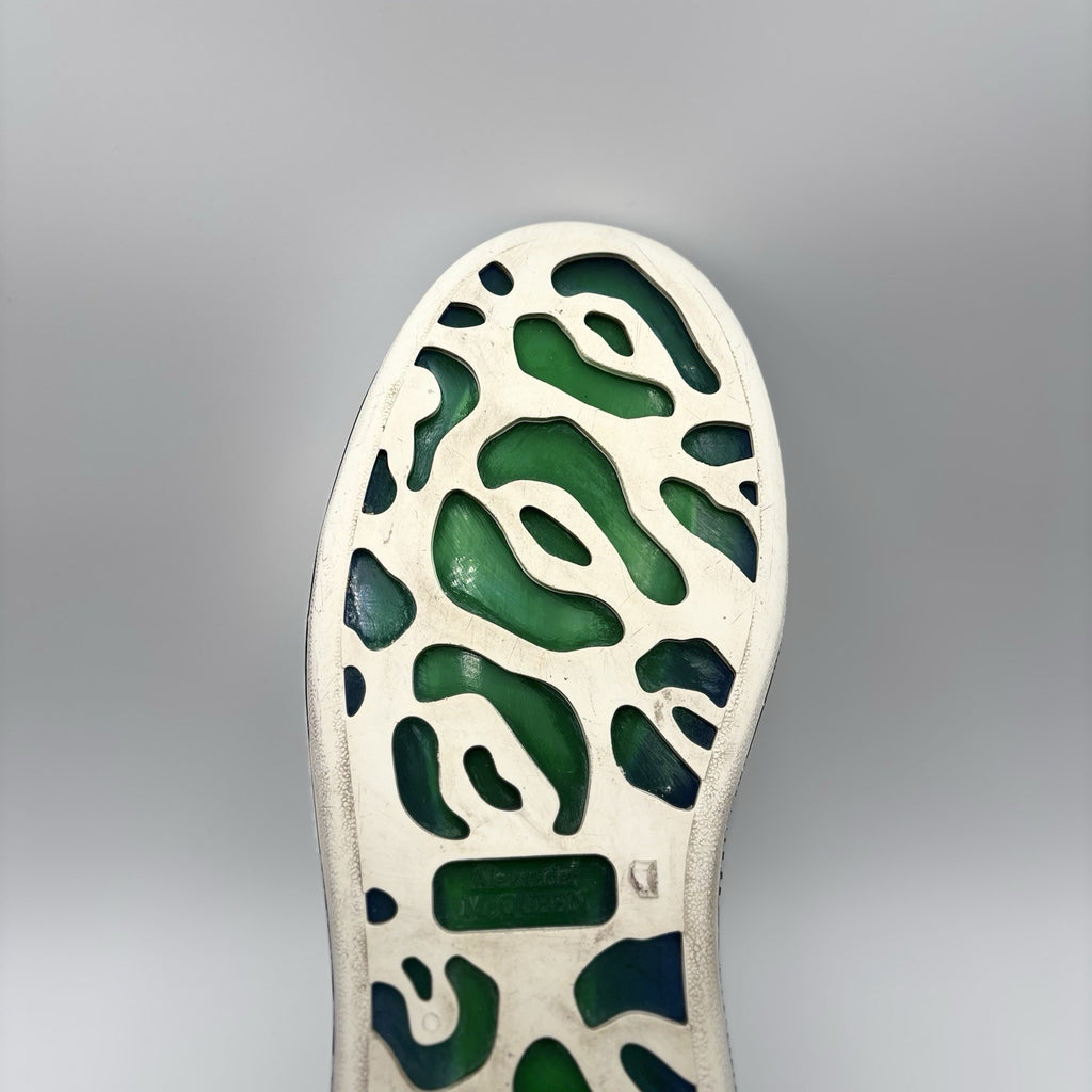 Size 45 (12 US) Alexander McQueen ' Transparent Sole White, Lime '