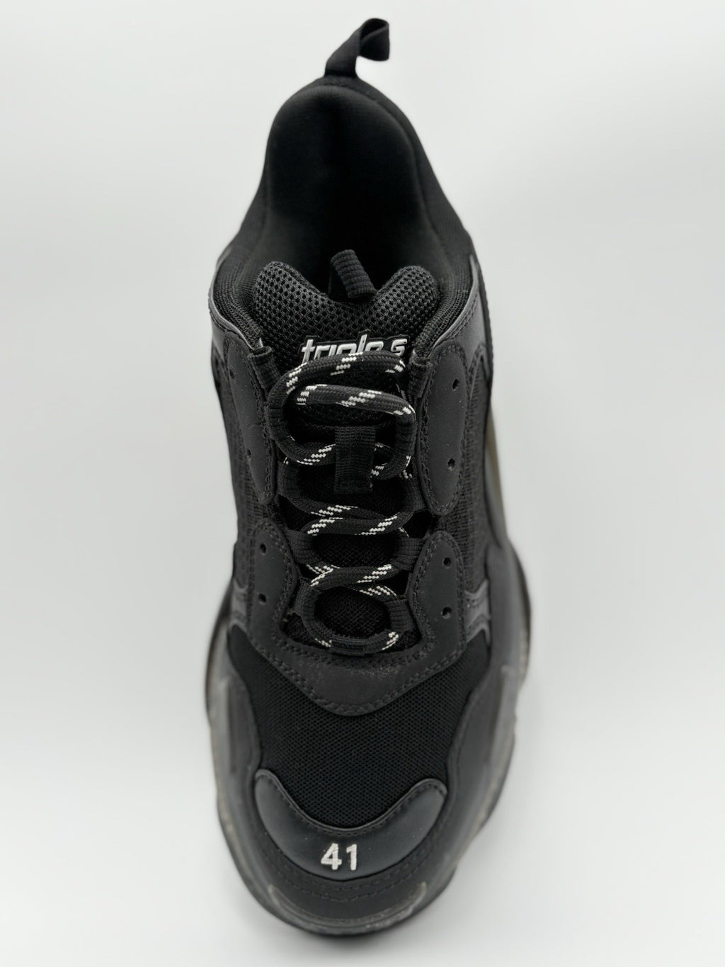 Size 41 (8 US) - Balenciaga Triple S Clear Sole ' Black ' | SUPER CLEAN!