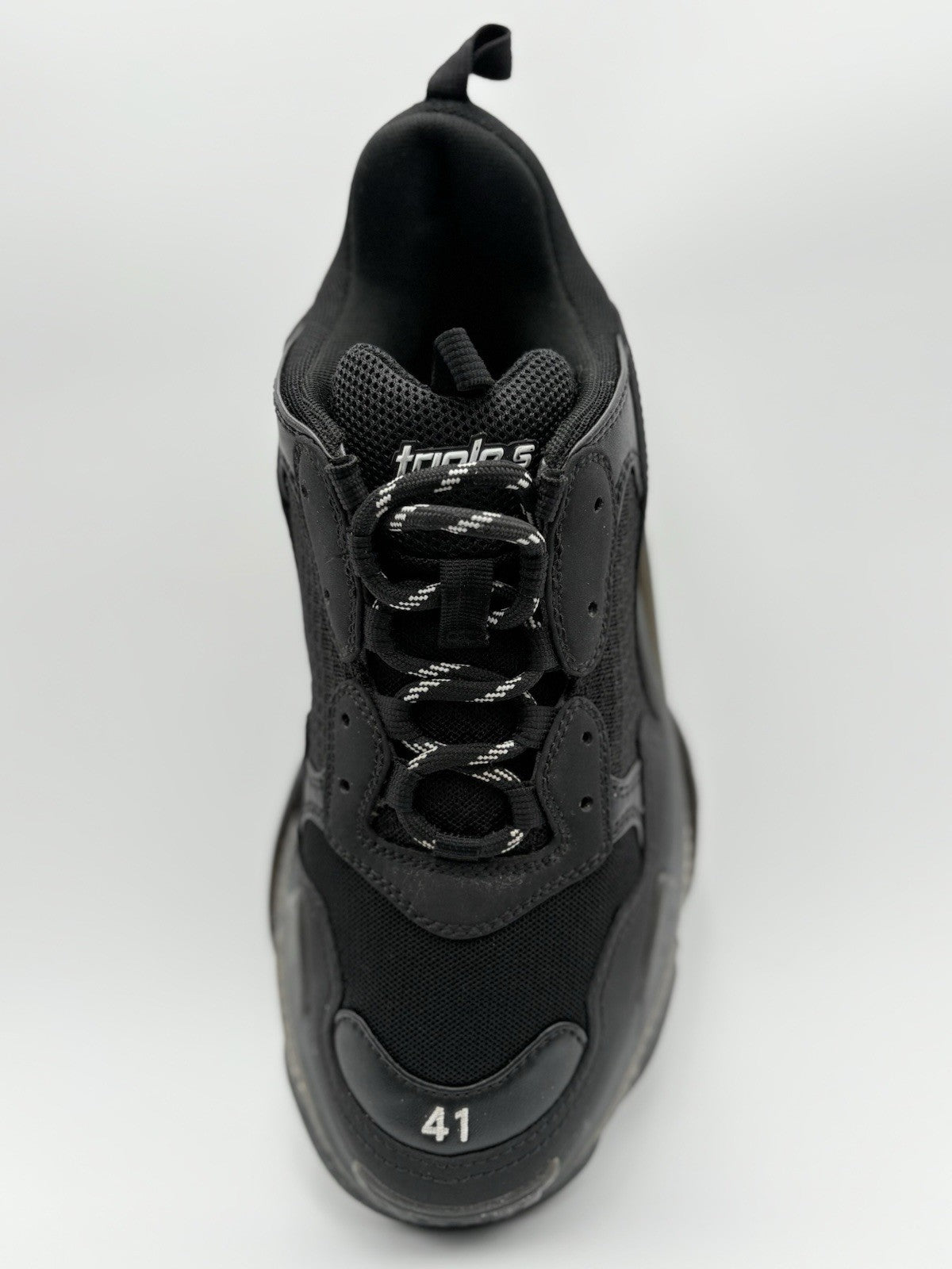 Size 41 (8 US) - Balenciaga Triple S Clear Sole ' Black ' | SUPER CLEAN!