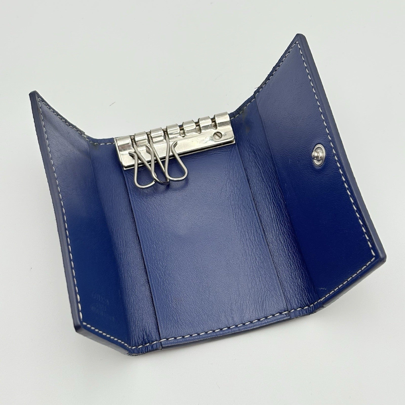 Goyard Saint Michel Navy Blue Coated Canvas Key Holder Wallet | 100% AUTHENTIC!
