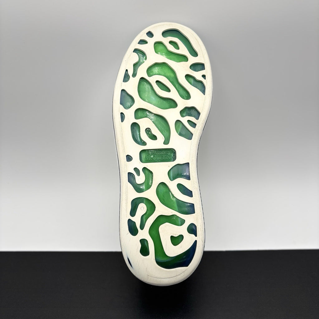 Size 45 (12 US) Alexander McQueen ' Transparent Sole White, Lime '