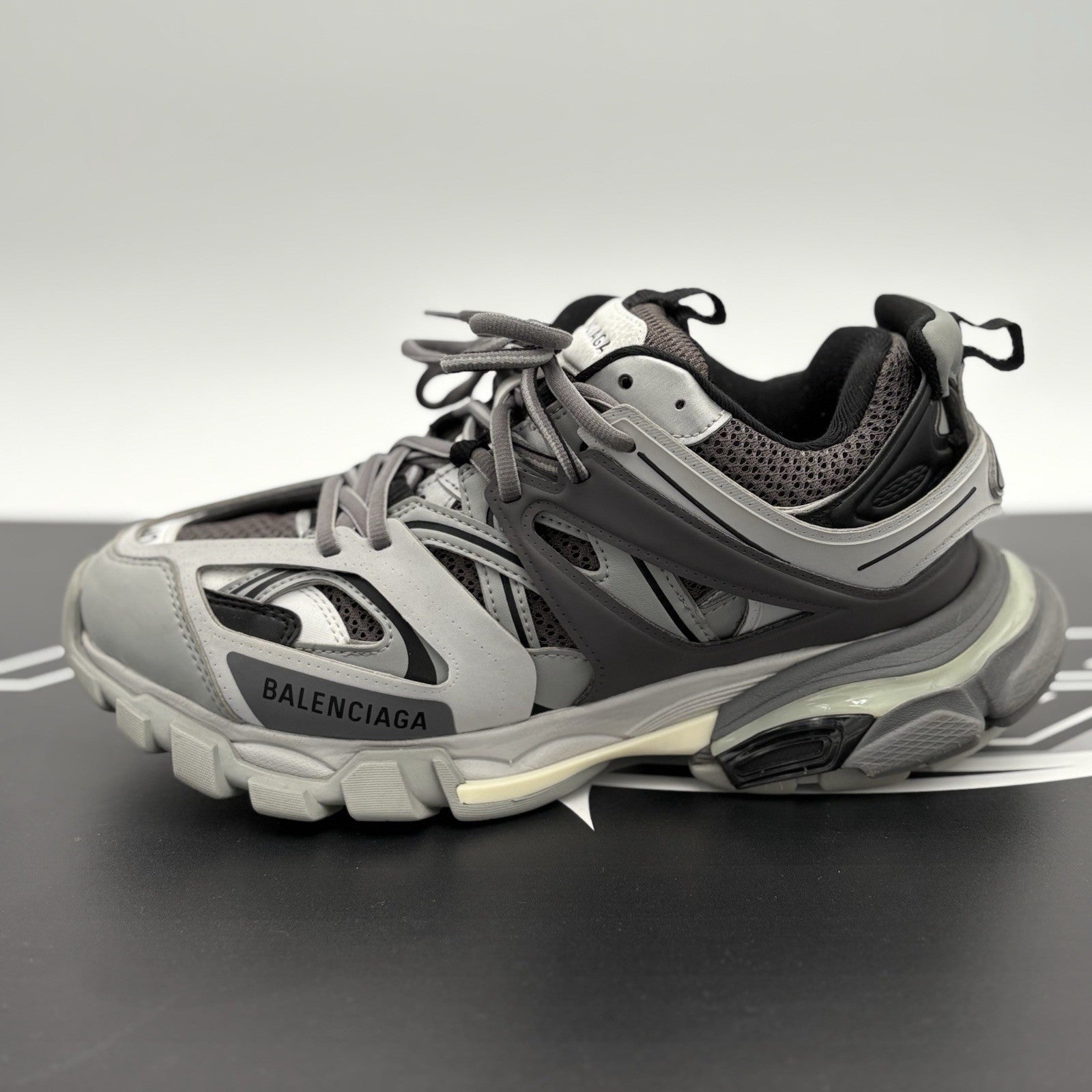 Size 40 (7 US) - Balenciaga Track LED Sneaker ' Silver, Grey ' | GREAT COND!