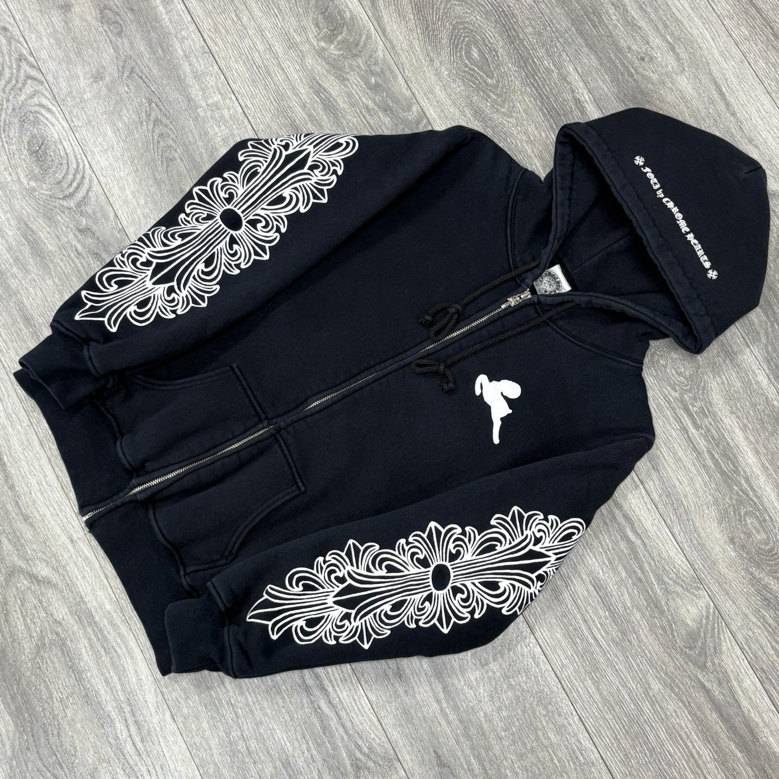 Size S - Chrome Hearts Thermal Foti Zip Up Hoodie ' Black ' | SUPER CLEAN!