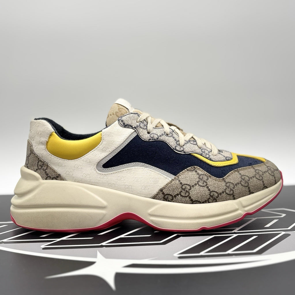 Size 13 G (13.5 US) - Gucci Rhyton  ' Beige, Yellow, Pink Bottom ' | GOOD!