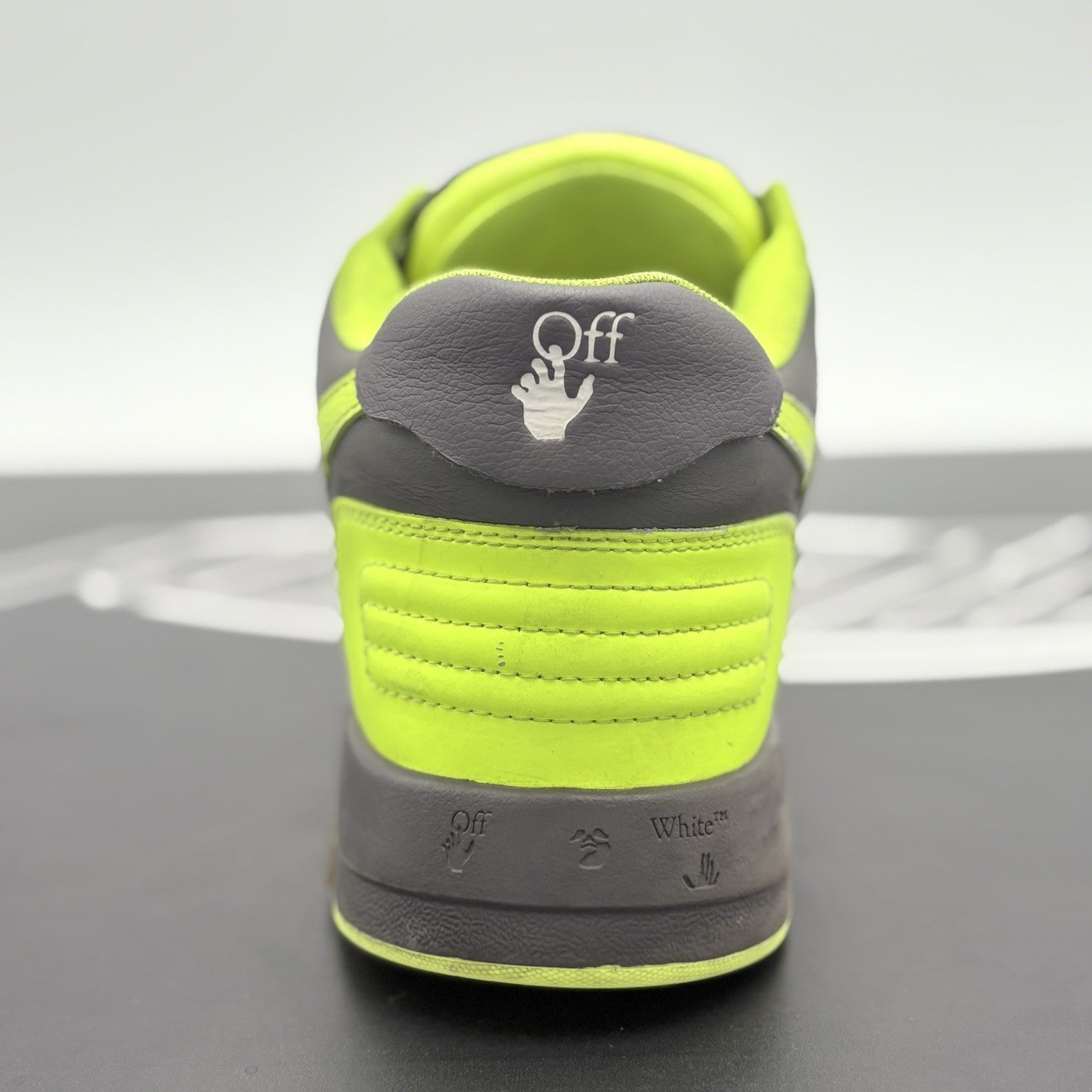 Size 43 (10 US) Off-White Out of Office ' Grey Yellow ' | GOOD CONDITION!