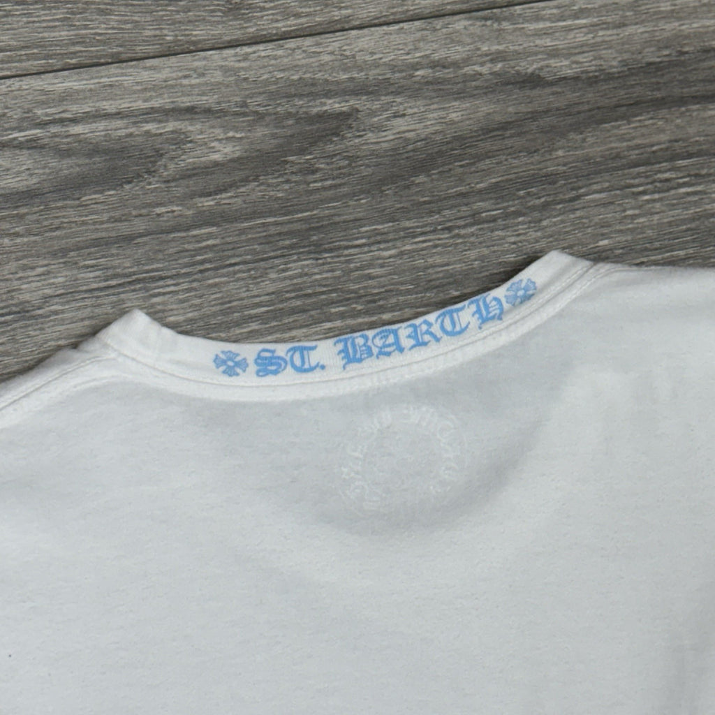 Size XL - Chrome Hearts St. Barth Collar Print T-Shirt ' White Blue '