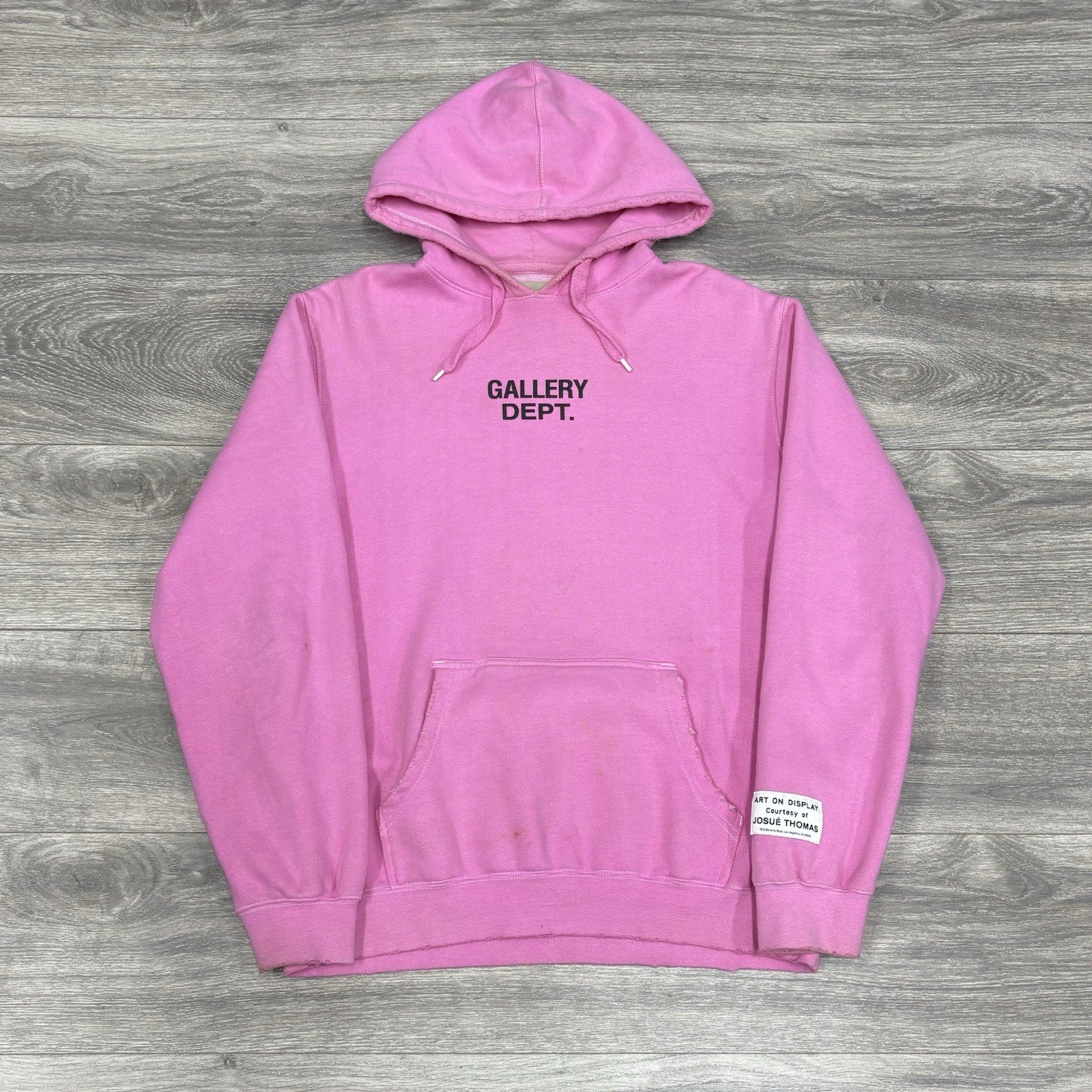Size Large - Gallery Dept. Center Logo Hoodie ' Pink ' | GOOD CONDITION!